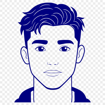 A male figure represented in vector art form.