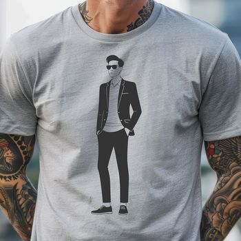 A male figure depicted in simple lines, suitable for various design applications.