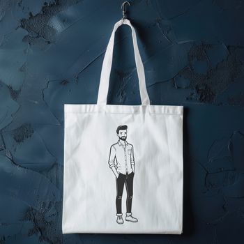 A simple illustration of a male figure, suitable for vector art and design.
