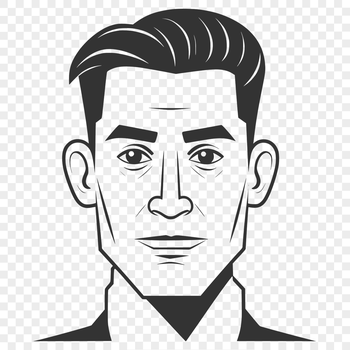 A male figure in a neutral pose, suitable for various graphic designs and cutting machine projects.