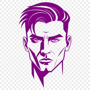An illustration of a man created using scalable vector technology.