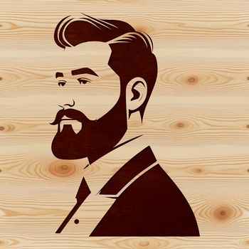 An SVG vector graphic of a man's profile, ideal for use in various design applications including Procreate and Illustrator.