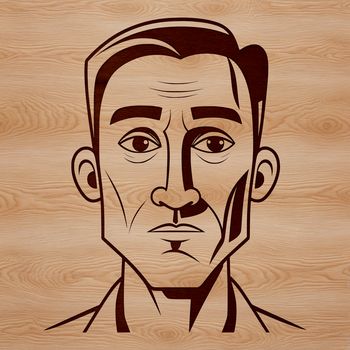 An SVG clip art design featuring a human silhouette with clean lines.