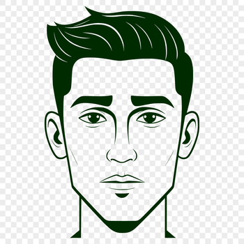 A male figure designed as vector art, suitable for various graphic design applications.