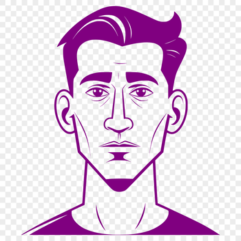 An editable SVG design of a person, suitable for customization and commercial or personal projects.
