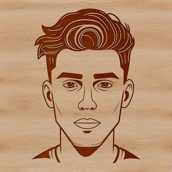 Male figure illustration in vector format, suitable for digital design and cutting machine projects.
