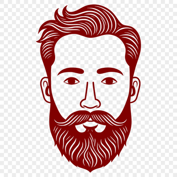 A male figure with a beard in a simple, vector illustration style.