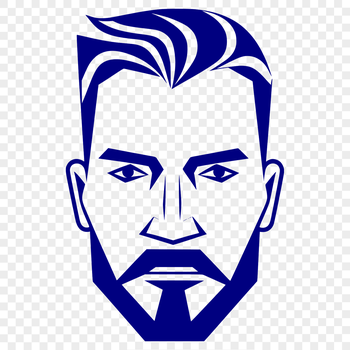 An illustrative male figure in a neutral pose, suitable for vector design projects.