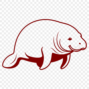 A detailed illustration of a manatee in a vector format, suitable for commercial use.