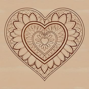 A colorful mandala design featuring a heart shape, suitable for use in various digital formats.