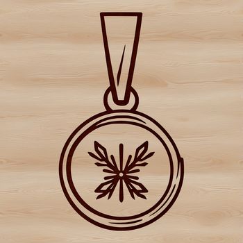 A detailed illustration of a medal in various sizes and colors, suitable for vector graphics and cutting machine designs.