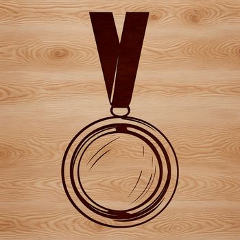 SVG vector design of a medal symbolizing achievement in sports competitions.