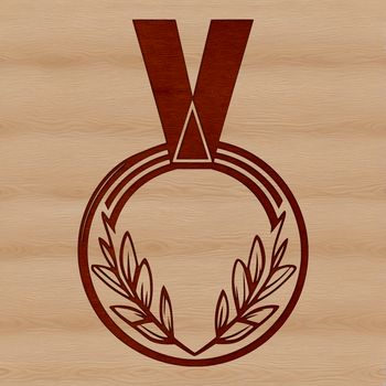 A silver medal design with a simple and elegant style suitable for various digital crafts including vector art and clipart.