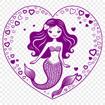 An illustrated mermaid design featuring a half-human, half-fish figure.