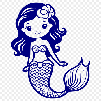 A mythical sea creature with human upper body and fish lower body, designed as a vector graphic.
