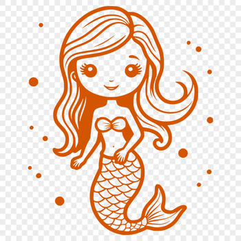 A mythical mermaid figure created as a vector graphic.