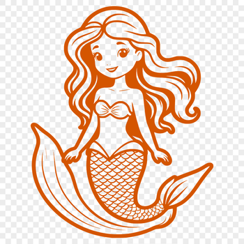 A mythical underwater creature with human upper body and fish lower body.
