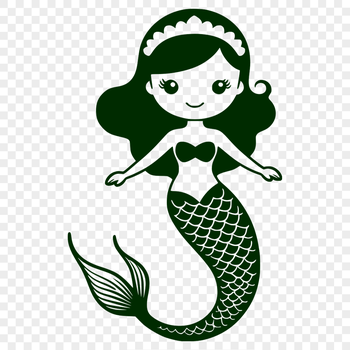 A colorful illustration of a mythical mermaid creature in vector format.
