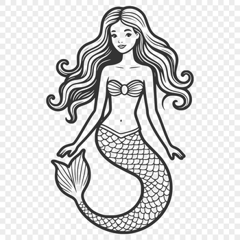A mythical sea creature with a human upper body and fish tail, depicted in a digital format.