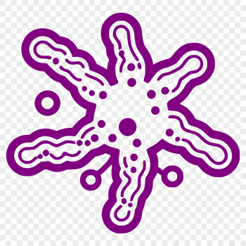 A simple illustration of bacteria cells with basic shapes, ideal for vector graphics and design.