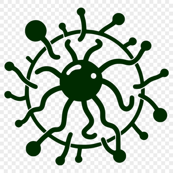 A detailed illustration of bacteria in a microbial context, suitable for vector graphics and design.