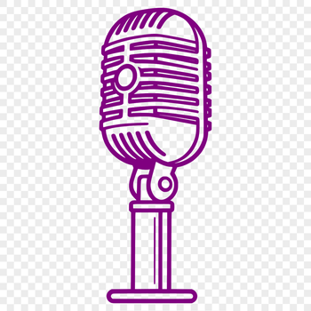 Digital audio recording technology symbol represented as a stylized vector microphone icon in various formats including SVG.