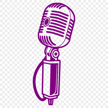 A simple microphone icon in vector format, suitable for digital designs.