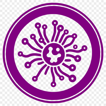 An illustration of a bacteria cell in a detailed vector design, suitable for cutting machine stencils.