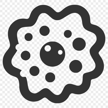 A detailed illustration of a single bacterium in a microscopic environment.