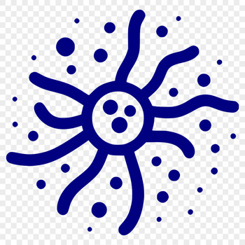 Illustration of a single microorganism bacterium for design and crafting projects.