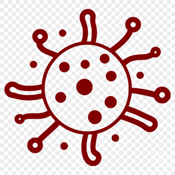 Close-up illustration of a single bacterium, with detailed cell structure and morphology.