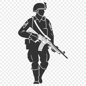 A digital illustration of a man in uniform, suitable for vector art and graphics design.