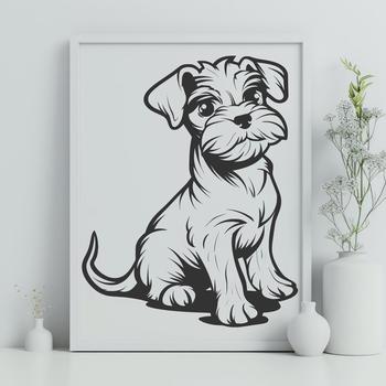 A small to medium-sized dog breed with a distinctive beard and mustache.