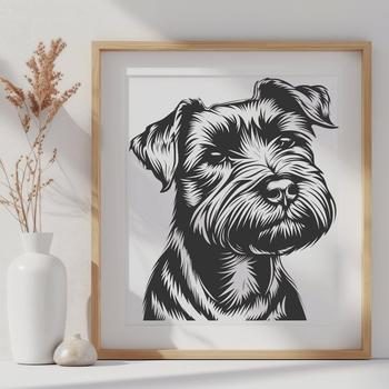 Free Miniature Schnauzer - Glowforge PNG