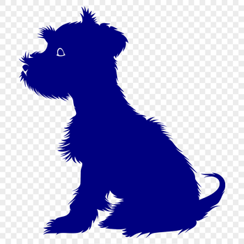 A full-body illustration of a sitting Miniature Schnauzer breed dog in vector format.