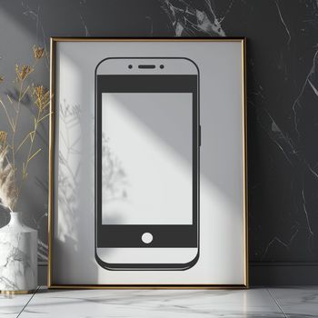 Vector illustration of a modern smartphone with sleek design.