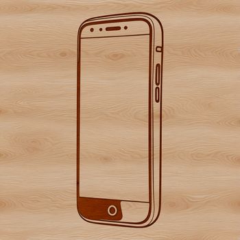 Vector illustration of a smartphone with sleek design.