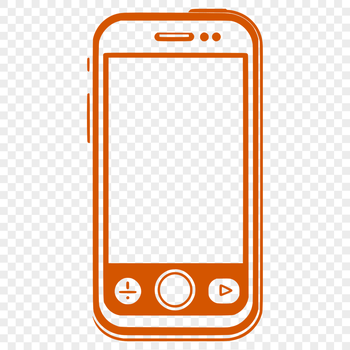 A modern cell phone with sleek design, ideal for vector art projects.