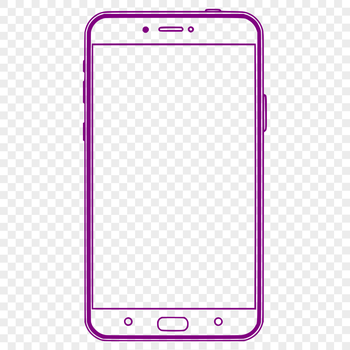 A high-resolution digital illustration of a modern mobile phone.