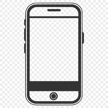A high-quality vector illustration of a mobile phone, suitable for cutting machines like Cricut or laser cutters.