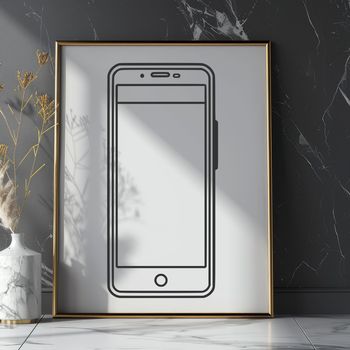 A smartphone rendering in vector format.