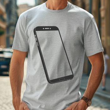 A sleek modern smartphone with detailed design features, suitable for vector graphics and cutting machine stencils.