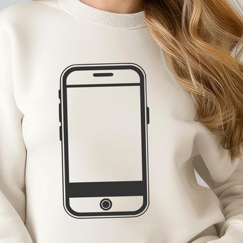 A high-tech mobile phone rendered as a vector graphic.