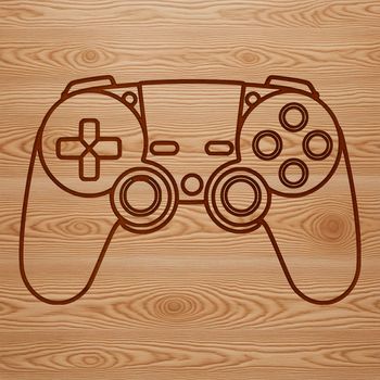 SVG design of a video game control panel with ergonomic layout.
