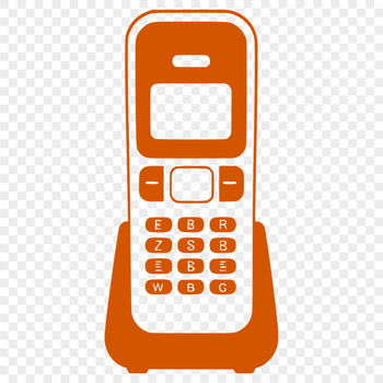 A high-quality vector illustration of a modern telephone.