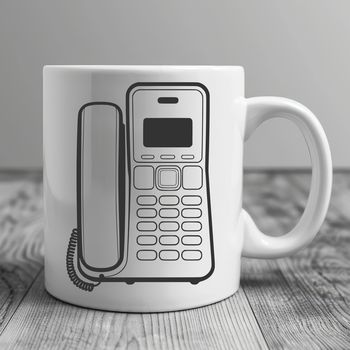Telephone icon in simple vector design for use in digital projects and graphics.