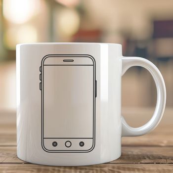 A digital representation of a mobile phone in vector format.