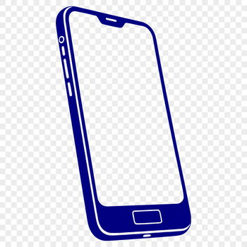 A detailed illustration of a modern smartphone with sleek design elements.