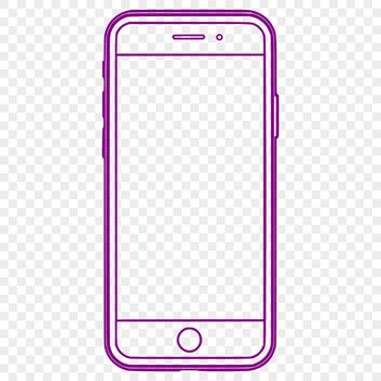 A digital illustration of a modern smartphone with sleek design elements.