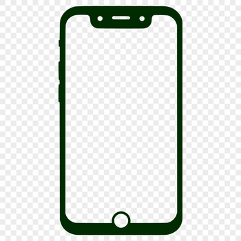A detailed illustration of a smartphone with sleek design and features.
